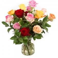 Mixed Roses Incl. Milk Canister (Large)