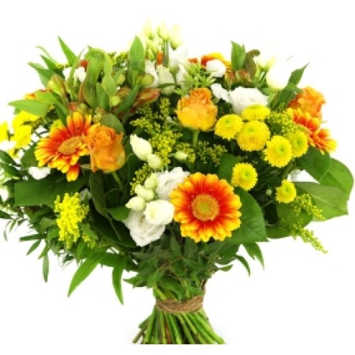 Excited Bouquet Of Yellow Orange White