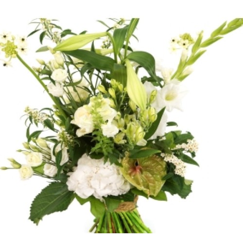 Picked Bouquet Of White High - Low Fit