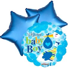 Balloonbouqet stork boy