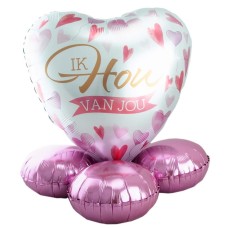 Balloon gift I love you pink