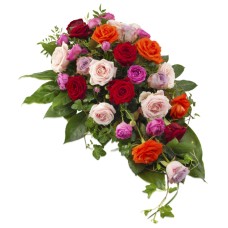 Funeral arrangement mixed roses (Large (L))