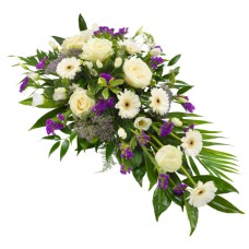 Funeral arrangement purple white (Large (L))