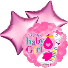 Balloonbouqet stork girl