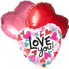 Balloon bouquet i Love you retro
