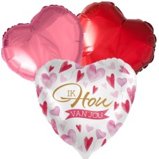 Balloon bouquet I love you hearts