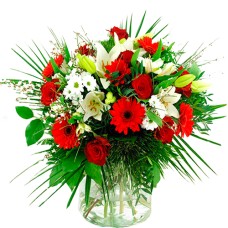 Sympathy bouquet red white (Extra large (XL))