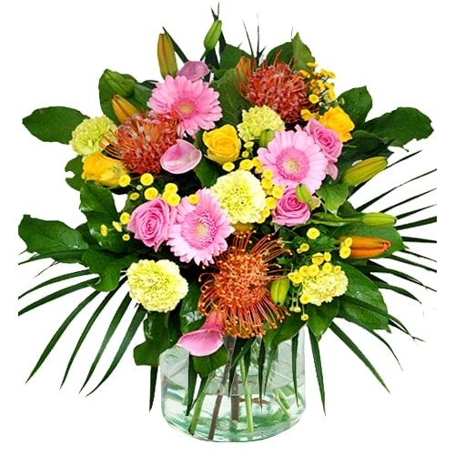 Bouquet orange pink yellow (Standard (S))