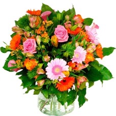 Bouquet orange pink (Standard (S))