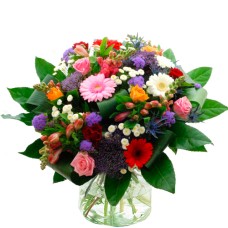 Bouquet of fur colored flowers (Standard (S))