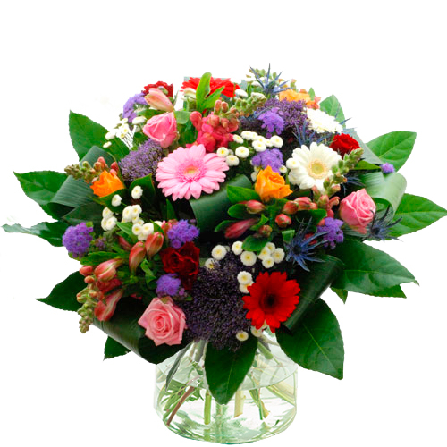 Bouquet of fur colored flowers (Standard (S))