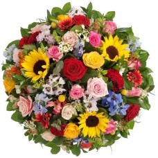 Funeral arrangement of colorful flowers (Large (L))