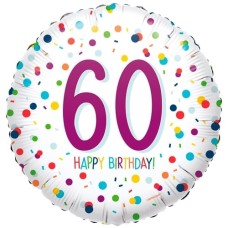 60th Birthday balloon confetti