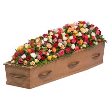 Funeral arrangement mixed roses