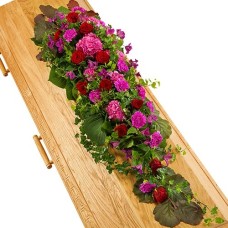 Funeral arrangement lilac â€“ purple and red (Medium (M))