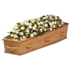 Funeral arrangement white roses