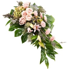 Funeral arrangement of pink flowers (Large (L))