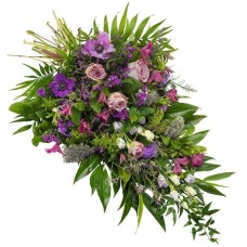 Hand tied funeral bouquet purple (Extra large (XL))