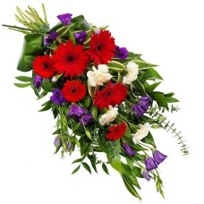 Funeral bouquet red purple white (Extra large (XL))