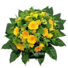 Funeral arrangement of yellow flowers (Large (L))