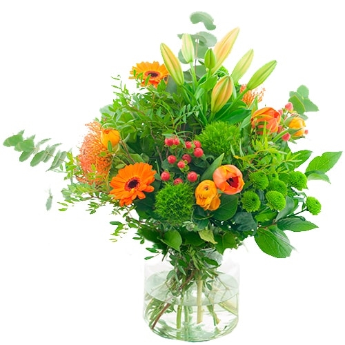 Seasonal bouquet orange (Standard (S))
