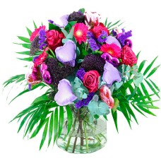 Valentine Day bouquet lilac purple