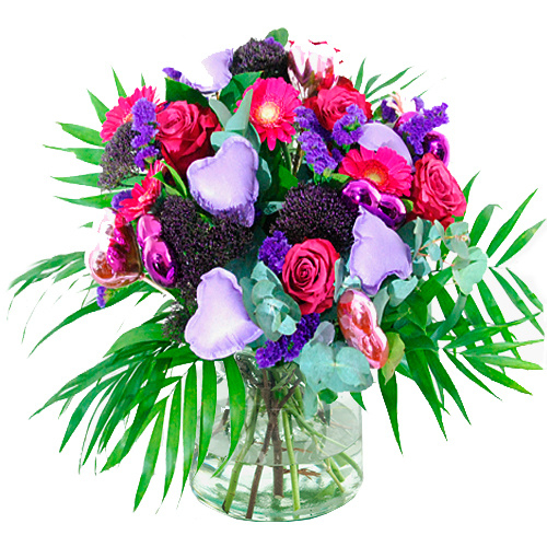 Valentine Day bouquet lilac purple