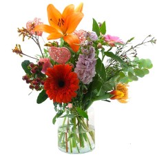Valentine bouquet pink orange