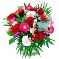 Valentine bouquet red pink