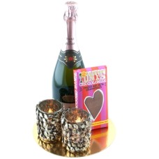 Veuve du Vernay rose 75cl Tony bar and tea light