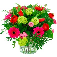 Spring Bouquet in red pink and purple (Standard (S))