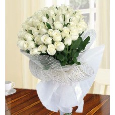 Cool Heather (40 White Roses)