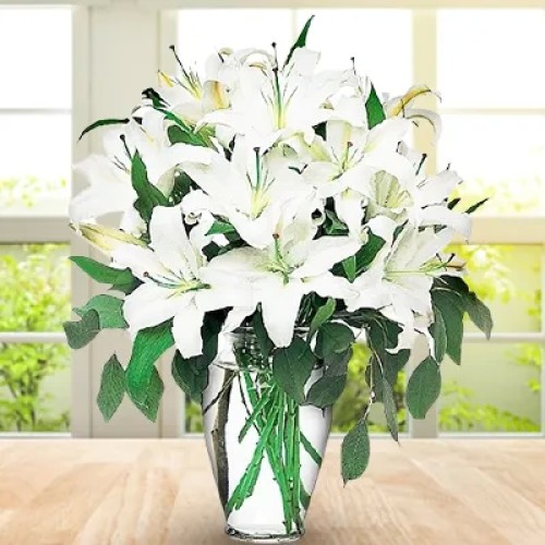 Pearl Beauty (10 Stems Of White Lilies)