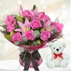 Flowers & Teddy Bear (Double The Quantity)