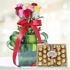 Mixed Rose With Ferrero Rocher (Classic)