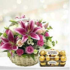 Basket Of Joy With Ferrero Rocher (Double The Quantity)