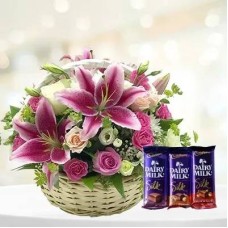 Basket Of Joy With Dairy Milk Chocolates (Classic)