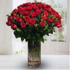 Red Roses In Vase (Classic)