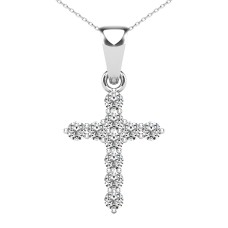 Diamond 1/6 Ct.Tw Cross Pendant