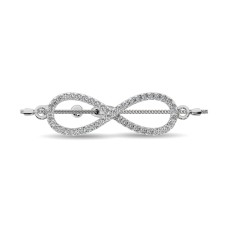 Diamond Infinity Bracelet 1/6 ct tw in Sterling Silver(simple)