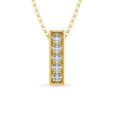 Diamond 1/20 ct tw Fashion Pendant in 10K Yellow Gold(horizontal)