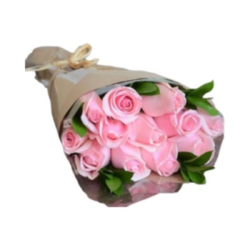 12 PINK ROSES