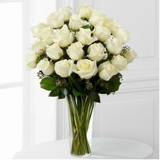 24 Long Stem White Roses