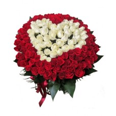 101 roses Bouquet Heart