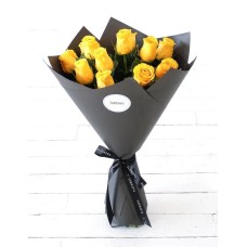 12 Yellow Kenya Roses