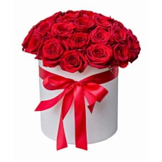 21 Red Roses in Box