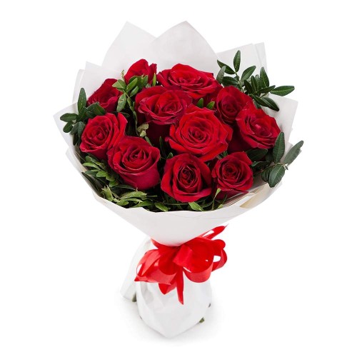 11 Red Local Roses