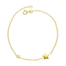 9kt Gold & Diamond Shooting Star Bracelet