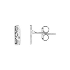 Horizon Bar Silver-Tone Stud Earrings
