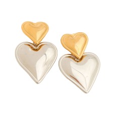 Big Heart Drop Earrings
